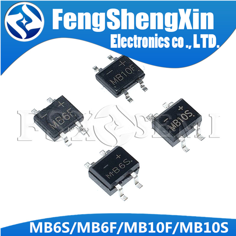 1000 Cái / lốc MB6S MB10S MB6F MB10F SOP-4 Cầu Chỉnh Lưu
