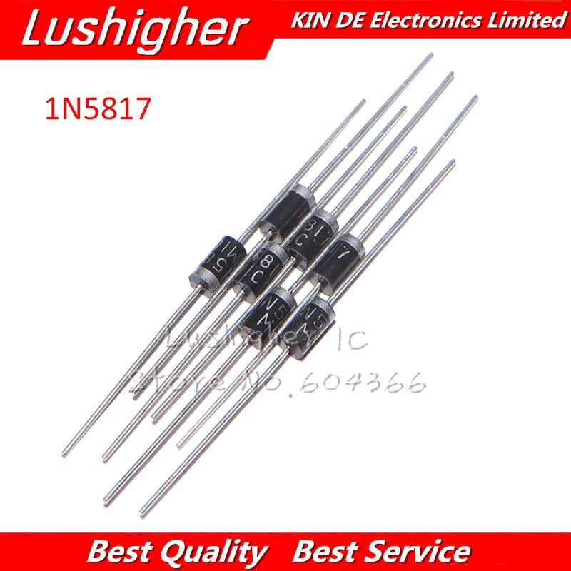100 CÁI IN5817 DO-41 1A 20V SCHOTTKY DIODE 1N5817 Miễn phí vận chuyển