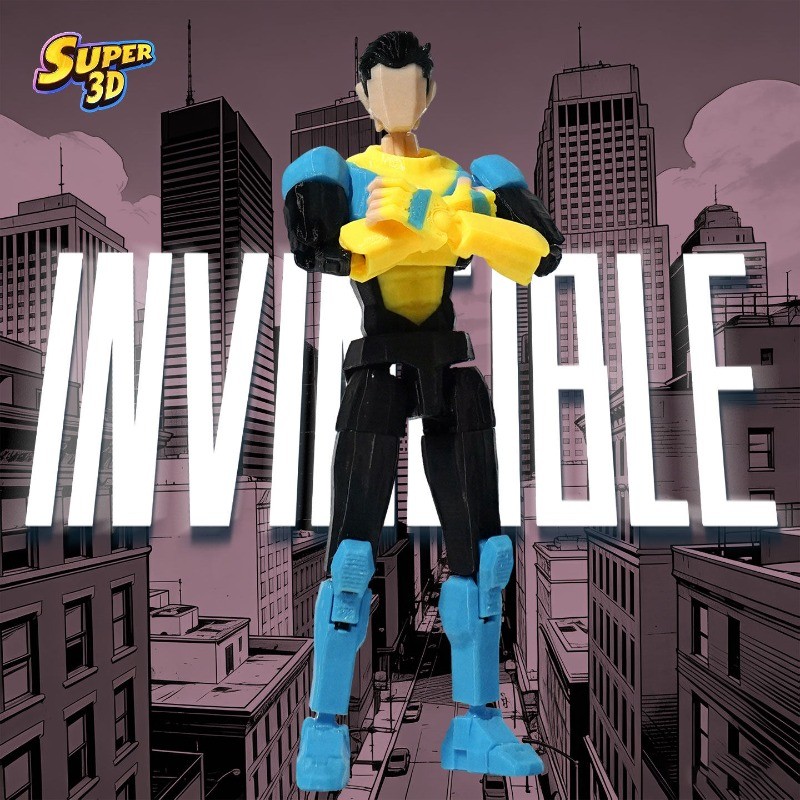 Mới 3D In Hình Nhân Vật Hành Động Invincible 3.0 Maskless Mark Dummy13 Multi-Jointed Shapeshift Anim