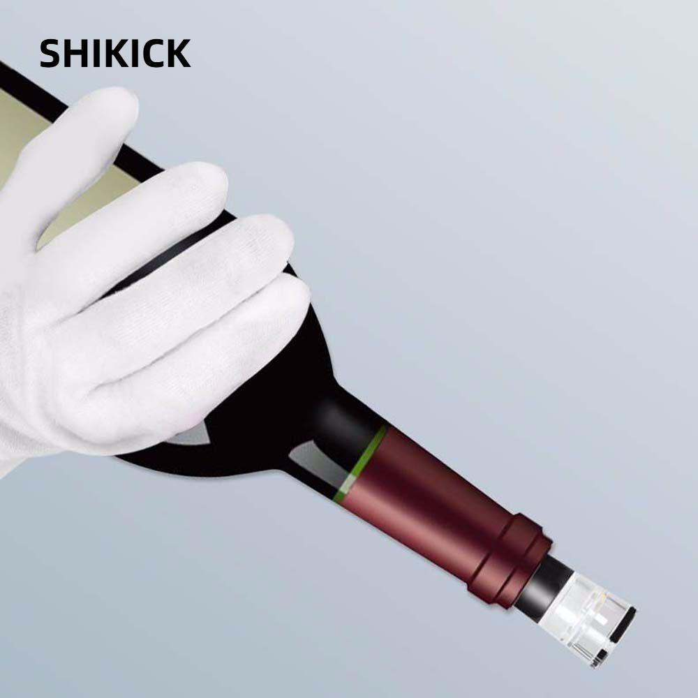 SHIKICK Red Wine Vacuum Air Pump Sealer Plug, ABS Silicone Wine Set Red Wine Stopper, Compact Wine V