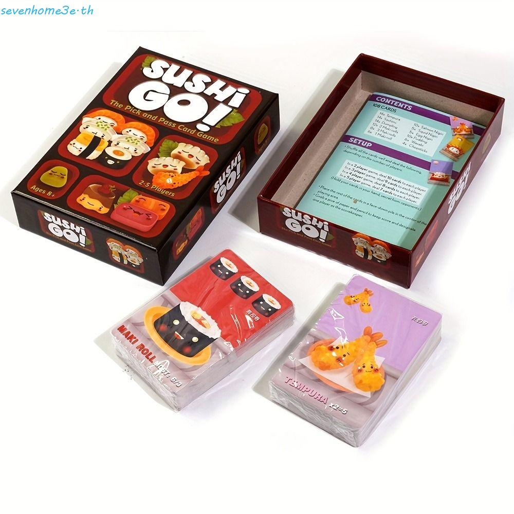 SEVENHOME3E Sushi Go Pick And Pass Card, Tiệc thông thường dành cho gia đình Trò chơi thẻ Sushi Go, 