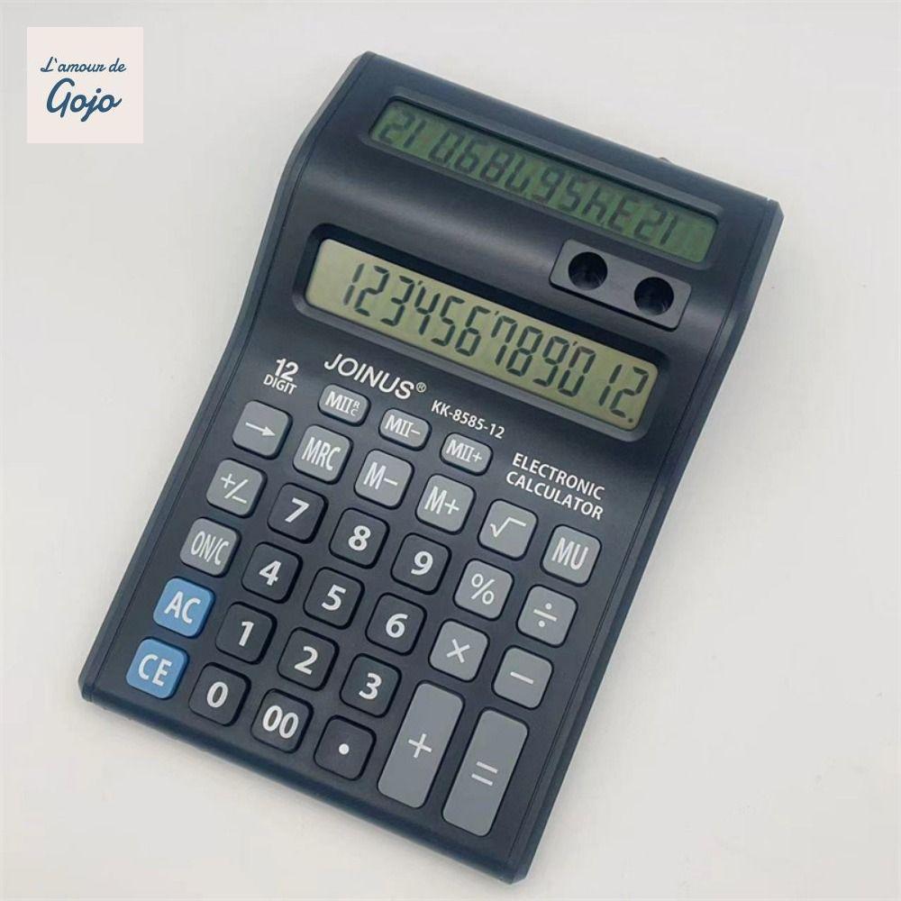 Máy tính GOJO 12 chữ số, Màn hình kép Màn hình lớn Máy tính cơ, Quà tặng di động Thiết thực Dễ sử dụ