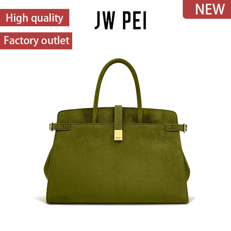 JWPEI Faux Suede Túi xách Saige Cặp đôi nữ Túi đi lại Dung tích lớn