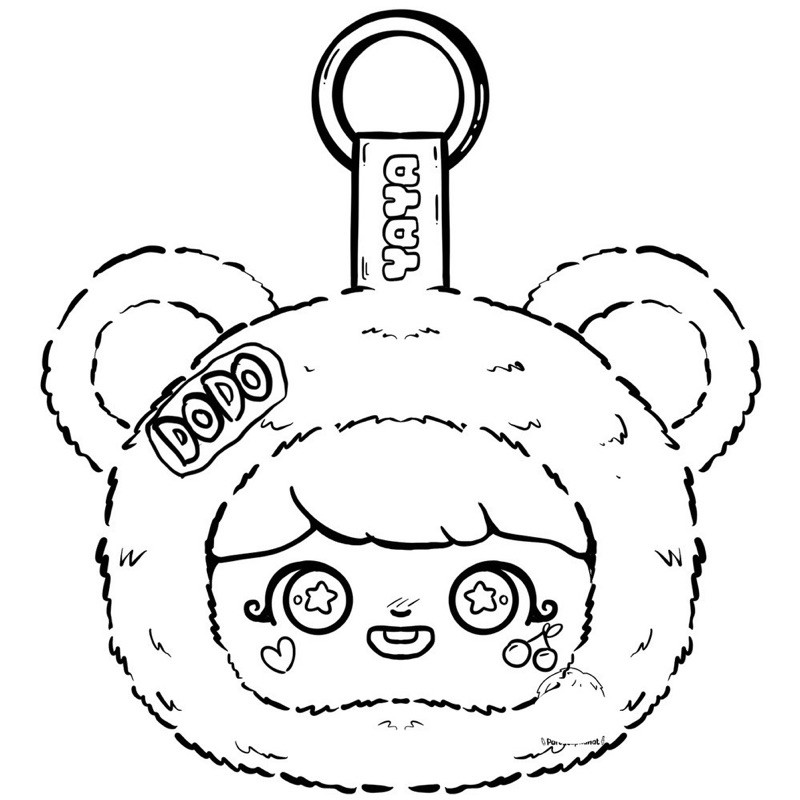 Baby three Migo Yaya mini (giấy dày 180gsm) - Set 9 tranh tô màu A4 A5 dùng màu Acrylic, màu nước, b