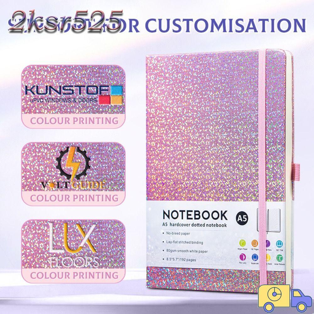 Máy tính xách tay Bling 2KSR525, 192 trang lót Notepad Glitter Journal Notebook, A5 Sparkle College 