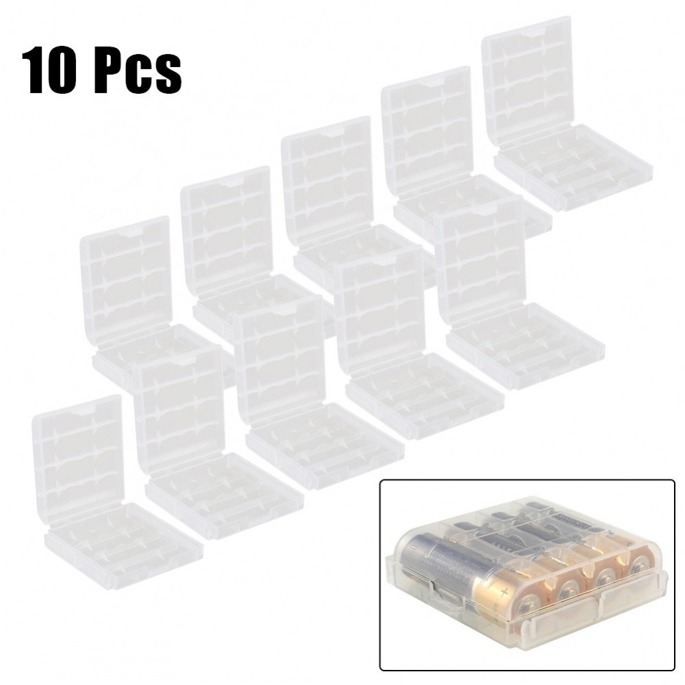 【Clearance】For AA For AAA Battery Storage Box Portable Plastic Case Protect Batteries 10pcs【LAGO-VN】