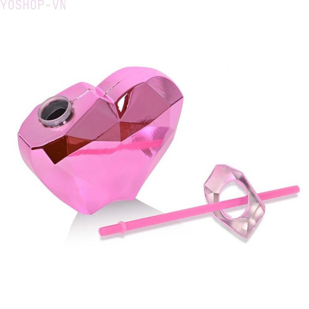 [Ysp]Eye catching Heart Shape Plastic Cups with Straws Ideal for Disco themed Parties