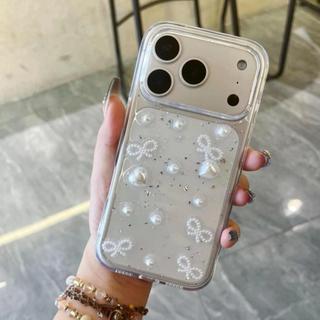 Ốp Điện Thoại TPU Mềm Chống Sốc Hình Hoa 3D Đính Ngọc Trai Cho for IPhone 17 16 15 pro max 14 Pro Max 13 12 11 Pro Max X XR 8 7 Plus