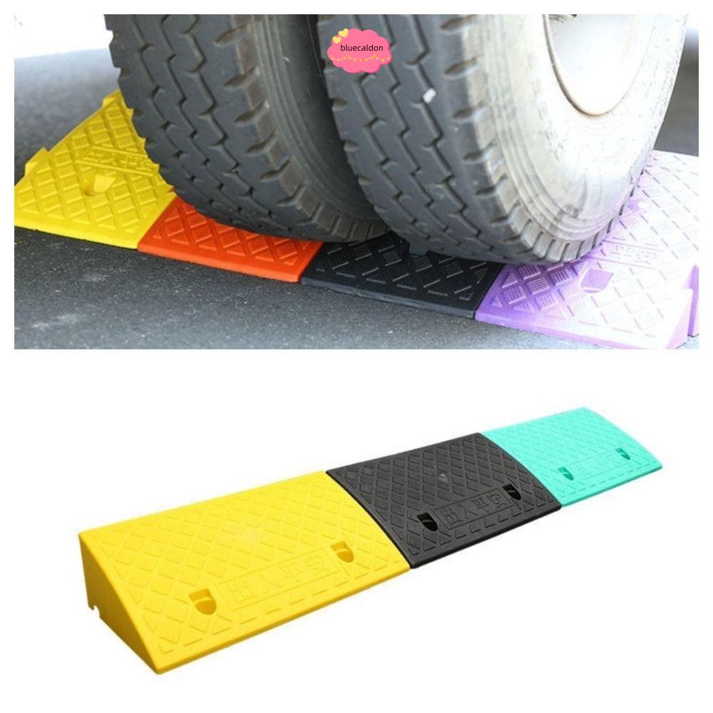 BLUECLADON Lốp Curb Ramps, Chống Trơn Trượt Curb Ramps Bánh Xe Ô Tô Đường Lái Xe Ramps, Dày Vàng Đen