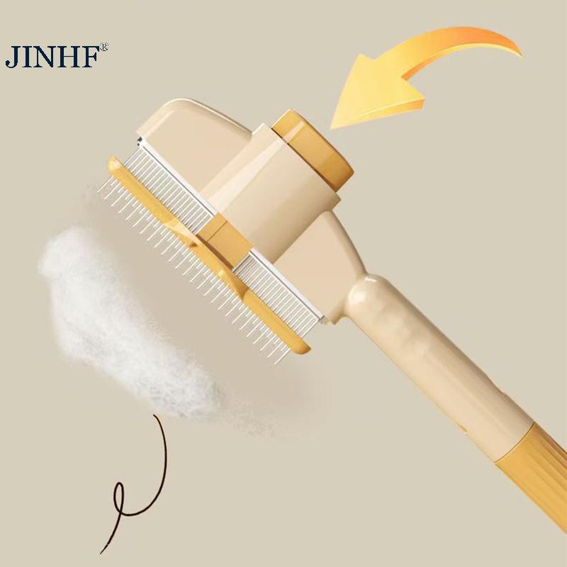 JINHF Dogb Pet Hair Remover One Button Dogs Brush Brush Massagebs Dog Grooming Brush Tool Pet Suppli