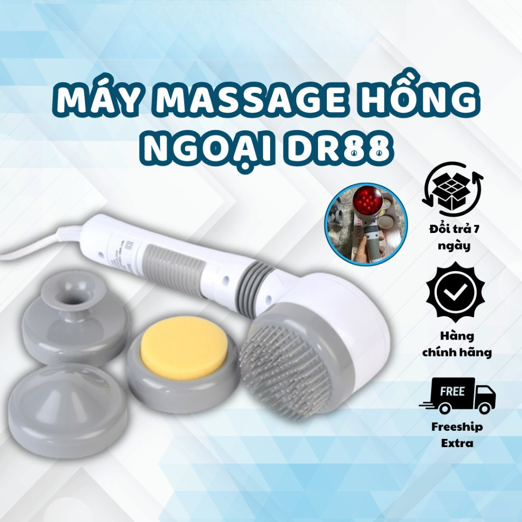 Máy Massage Mặt Đèn Hồng Ngoại, Rung Fitness DR88, Máy Massage Ngực Thông Tắc Tia Sữa-Thẩm Mỹ An An