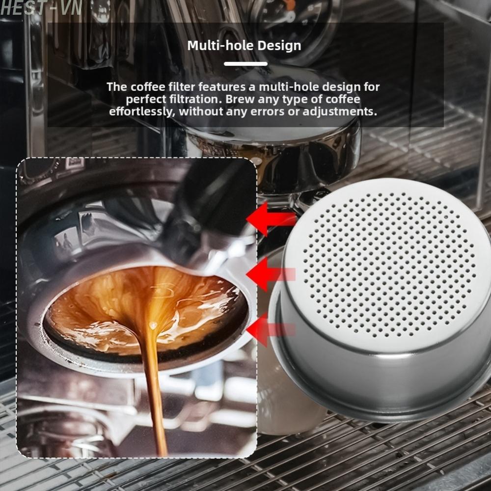 51mm stainless steel coffee filter basket 1 cup 2 cup 4 cup non pressurized
