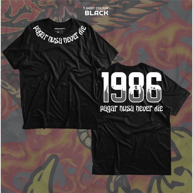 Pagar thời trang 2026 Nusa Never Die Áo thun 1986 Distro Áo thun Pagar Nusa Distro Thiết kế