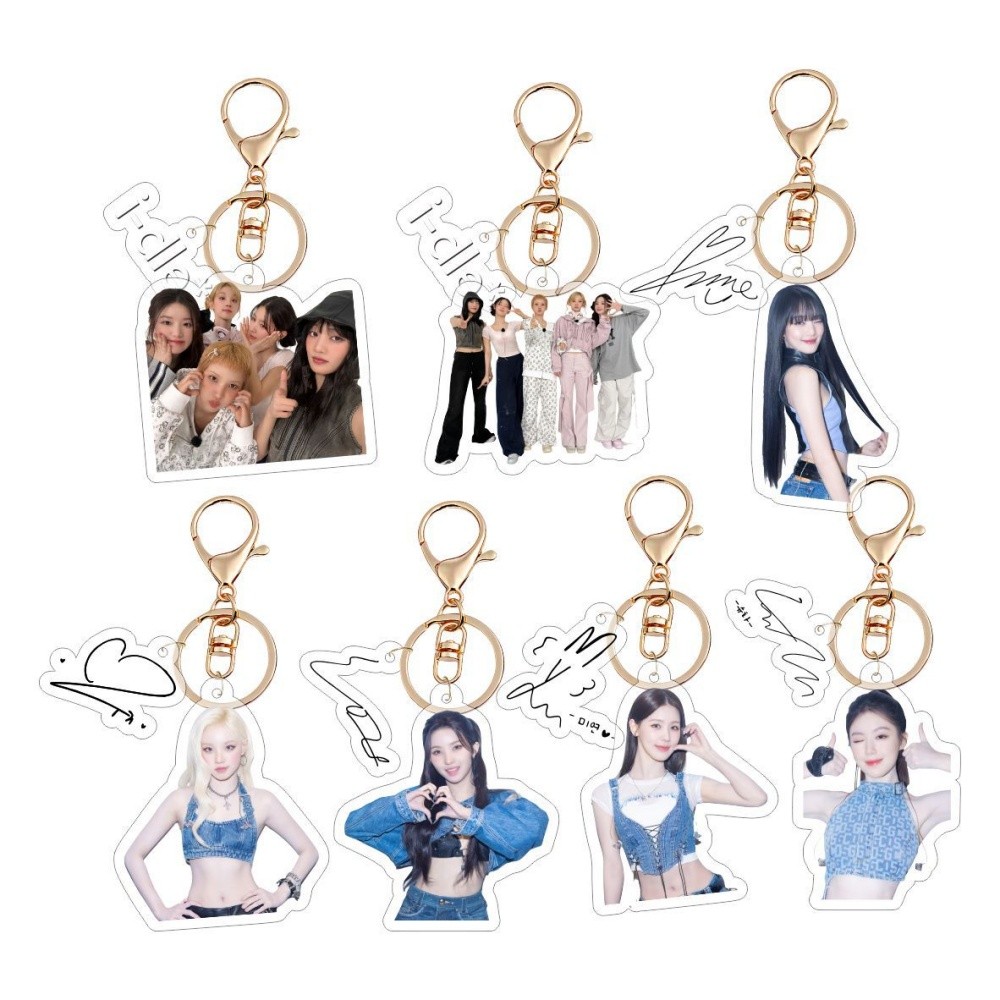 KPOP IDLE Album Merch Keychain for Women Men GIDLE YUQI SHUHUA Kawaii Acrylic Key Ring Holder Gifts 