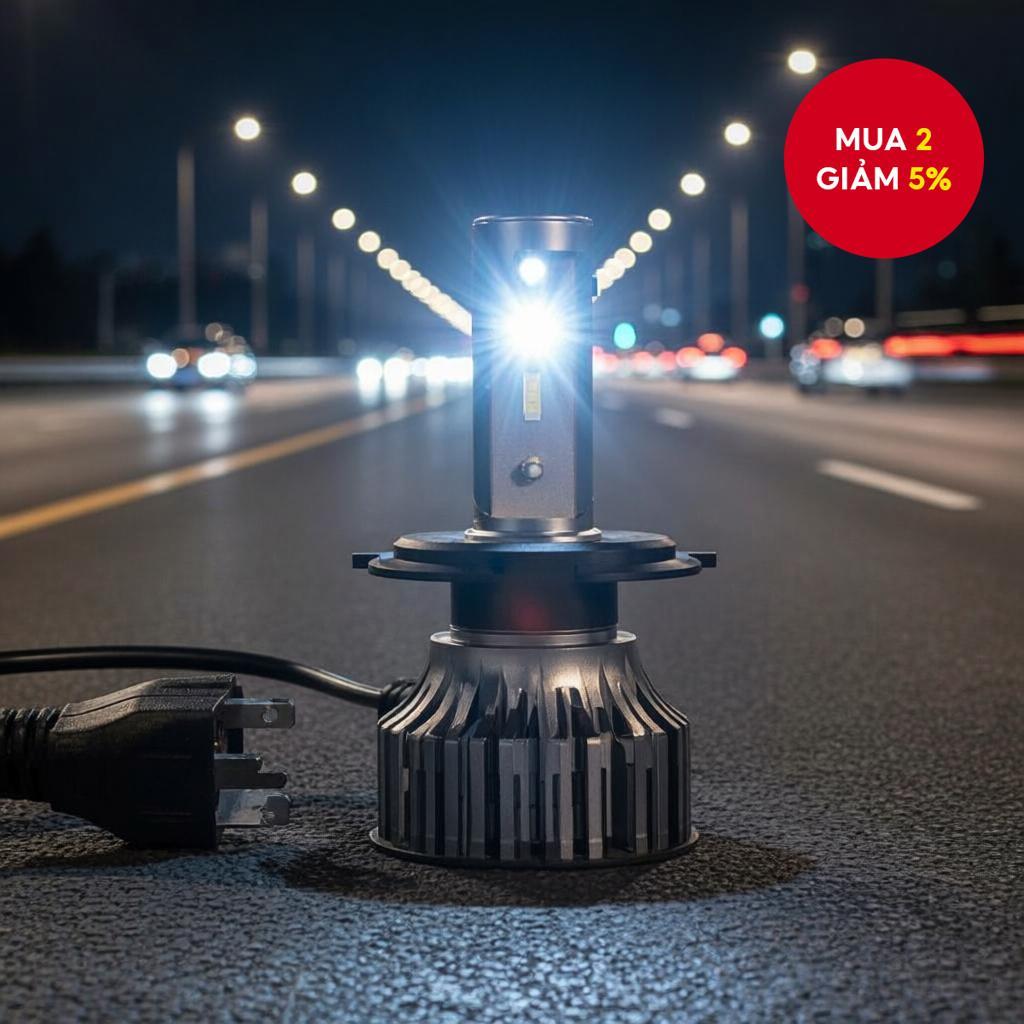 Đèn LED pha cho ô tô H7 H1 H3 H4 H11 9005 9012 Chùm sáng cường độ cao 3000k 4300k 6000k 8000k Bốn tù