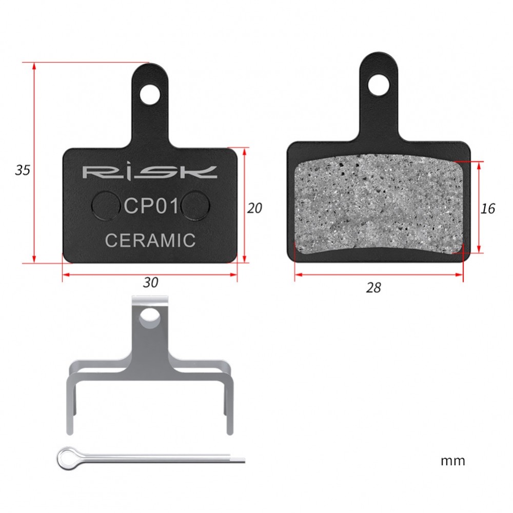 Má phanh đĩa gốm xe đạp cho công suất phanh nâng cao Shimano Deore