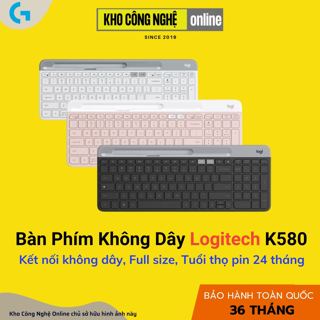 Bàn phím không dây Logitech K580 (Hàng Chính Hãng)