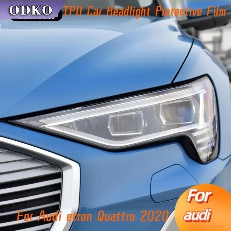 Dành Cho Xe Audi etron Quattro 2020 Đèn Pha Ô Tô Tint Khói Đen Bảo Vệ Phim Bảo Vệ Trong Suốt TPU Miế