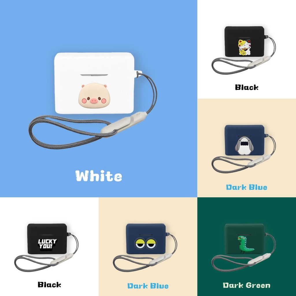 for MOONDROP GOLDEN AGES 1979 Case Cartoon Shark Cute Dinosaur Shiba Inu Silicone Soft Case Suitable