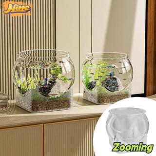 Bể cá ZOOMING, Bể cá để bàn chống rơi, Tăng cường trải nghiệm xem trang trí cá tròn đa chức năng