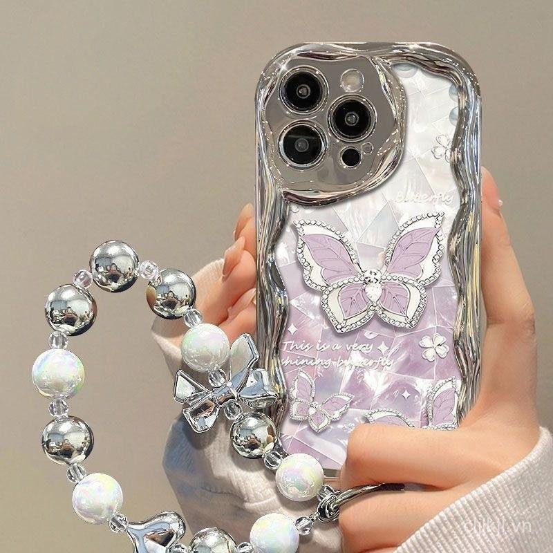 Ốp điện thoại hình bướm Tranh sơn dầu Thiết kế đẹp Tương thích iPhone1112151316171414Plus15plus14pro