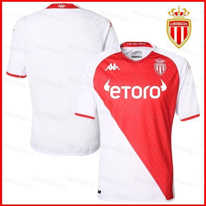 Áo bóng đá lưu niệm AS Monaco FC sân nhà 2022-2023, unisex plus kích thước