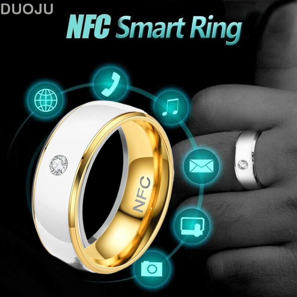 Nhẫn thông minh DUOJU NFC, Nhẫn kỹ thuật số ngón tay kết nối ma thuật có thể đeo được, Nhẫn đeo tay 