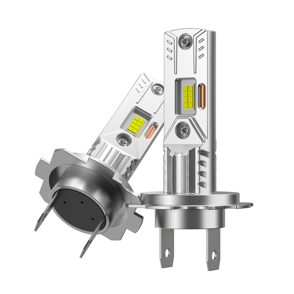 2 chiếc H7 đôi ống đồng đèn pha ô tô đèn pha cao LED xe thẳng cắm H7bulb trắng 6000K