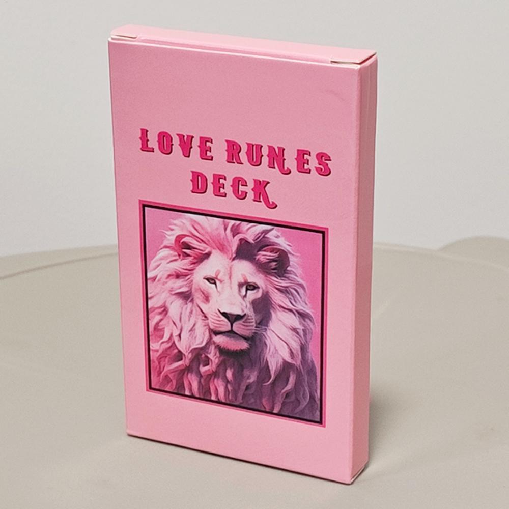 Love Runes Deck Pink Oracle Cards để hướng dẫn mối quan hệ & bói toán 10.3 X 6cm Elder Futhark Rune 