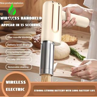 Máy làm mì ống điện YIYU, Máy làm mì ống không dây có thể sạc lại USB cầm tay, Màn hình thông minh hoàn toàn tự động Máy ép mì dễ dàng