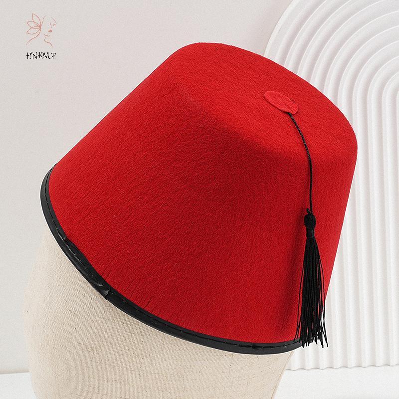 Tarboosh Fez Đỏ Cho Nam Giới, Thiết Kế Ottomans, Phù Hợp Cho Vai Trò Chơi