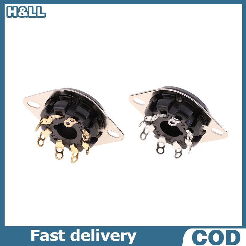 H & LL > 1Pc 8Pin Bakelite Tube Soet Base S8WPF Bakelite mạ vàng cho KT88 6550 6SN7 EL34 Bộ khuếch đ