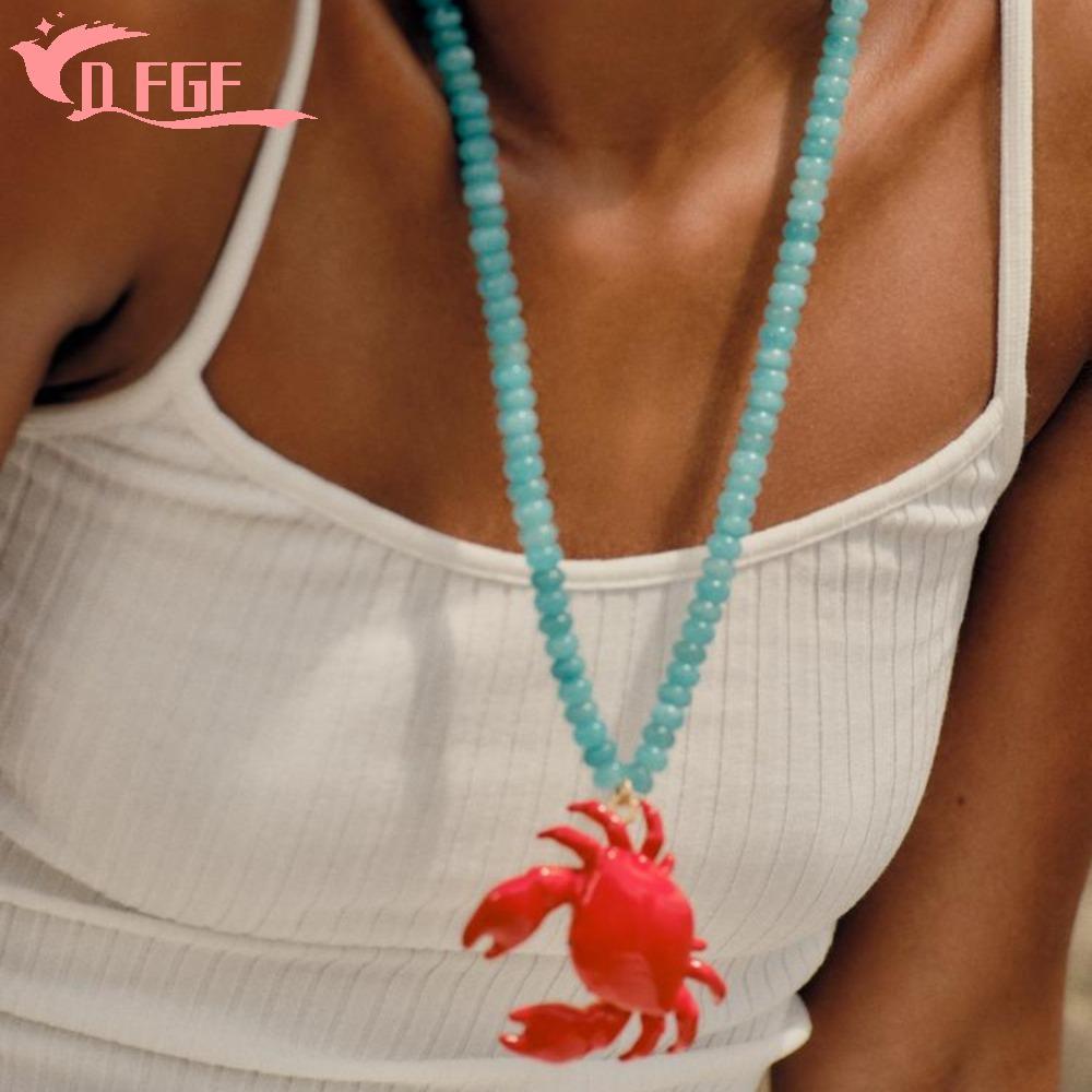 Vòng cổ cua boho mặt hạt - Style bãi biển handmade