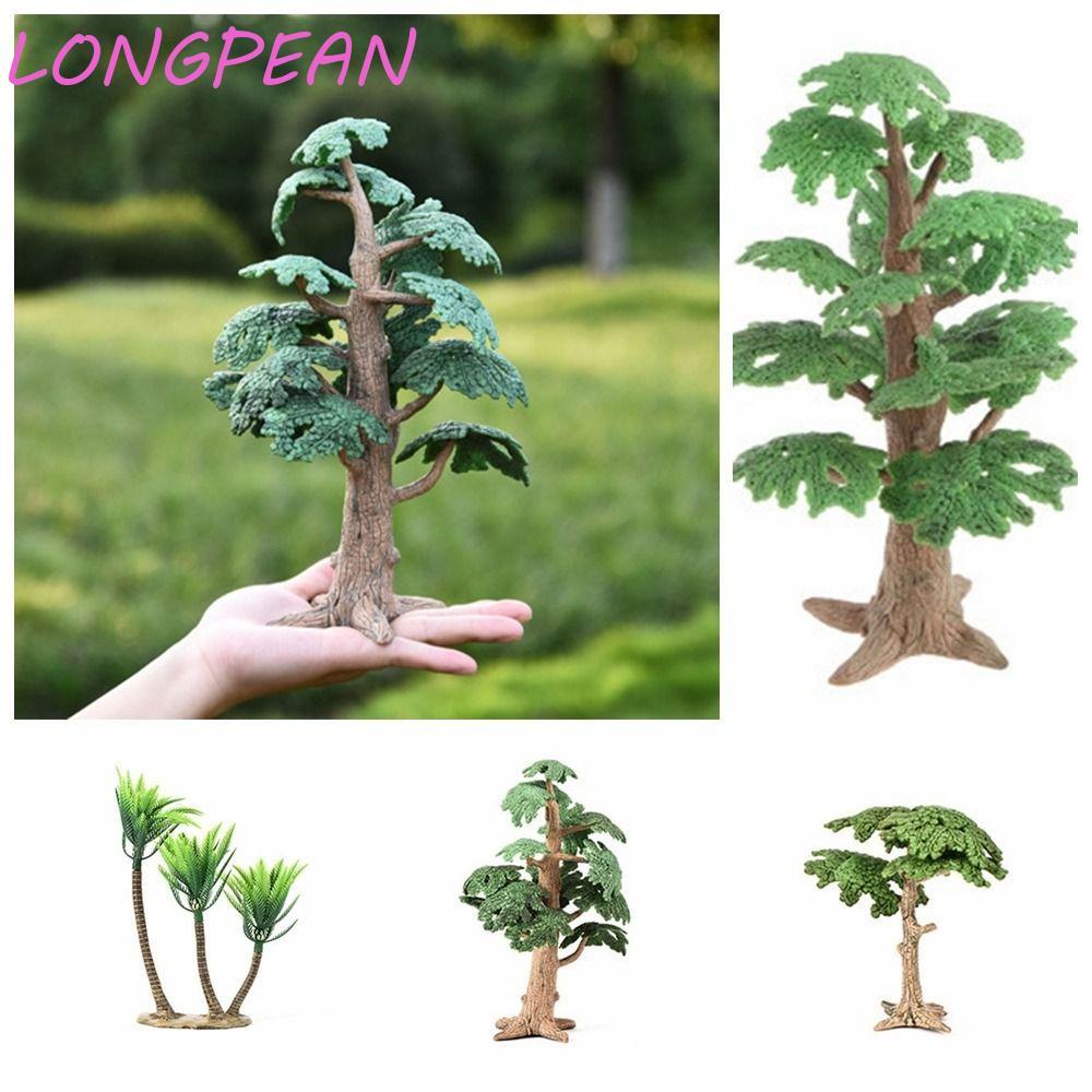 LONGPEAN Mô Phỏng Cypress, Cây Thông Mini Cây Dừa, DIY Cypress Nhựa Sống Động Phong Cảnh Mô Hình Nhà