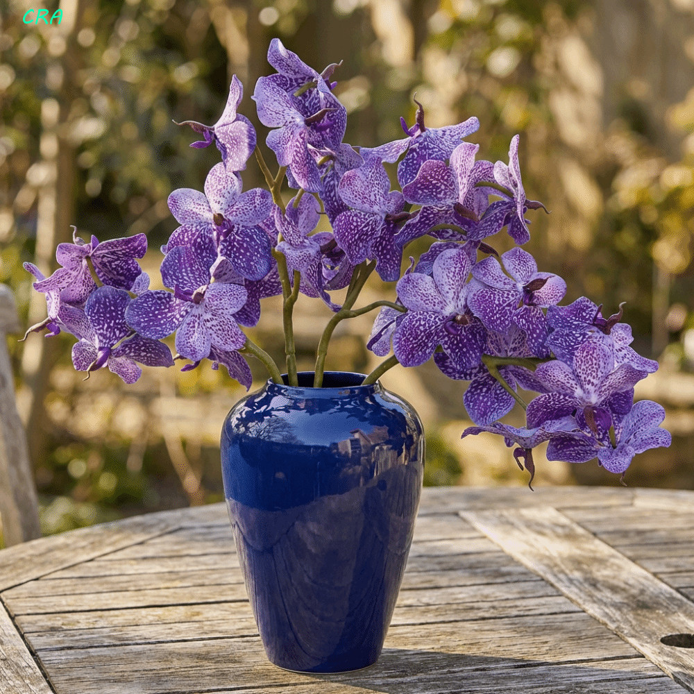 CRA Phalaenopsis Branch, 7 Đầu Cảm Ứng Thật Nhân Tạo Phalaenopsis Orchids, Trang Trí Nghệ Thuật Tran