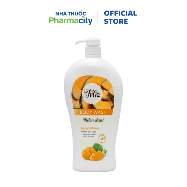 Sữa tắm hương dưa lưới Feliz Body Wash Melon Scent (Chai 1 lít)