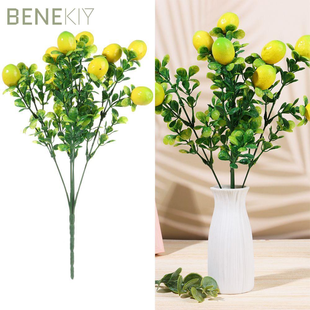 BENEKIY Lemon Branch Lemon Tree Farmhouse Holiday Garden cho gia đình có lá xanh