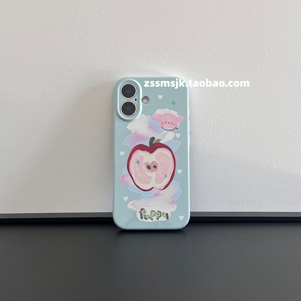 Ốp điện thoại này là gì?Phim hoạt hình dễ thương Tranh sơn dầu đám mây Apple Dog iPhone17 Vỏ điện th