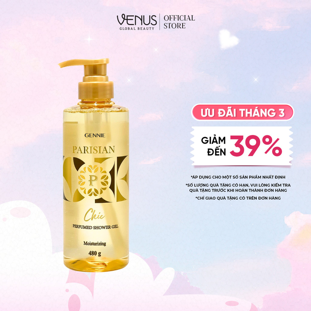 Sữa tắm Nước hoa Nữ Gennie Parisian 480ml hương thơm sang trọng, quyến rũ