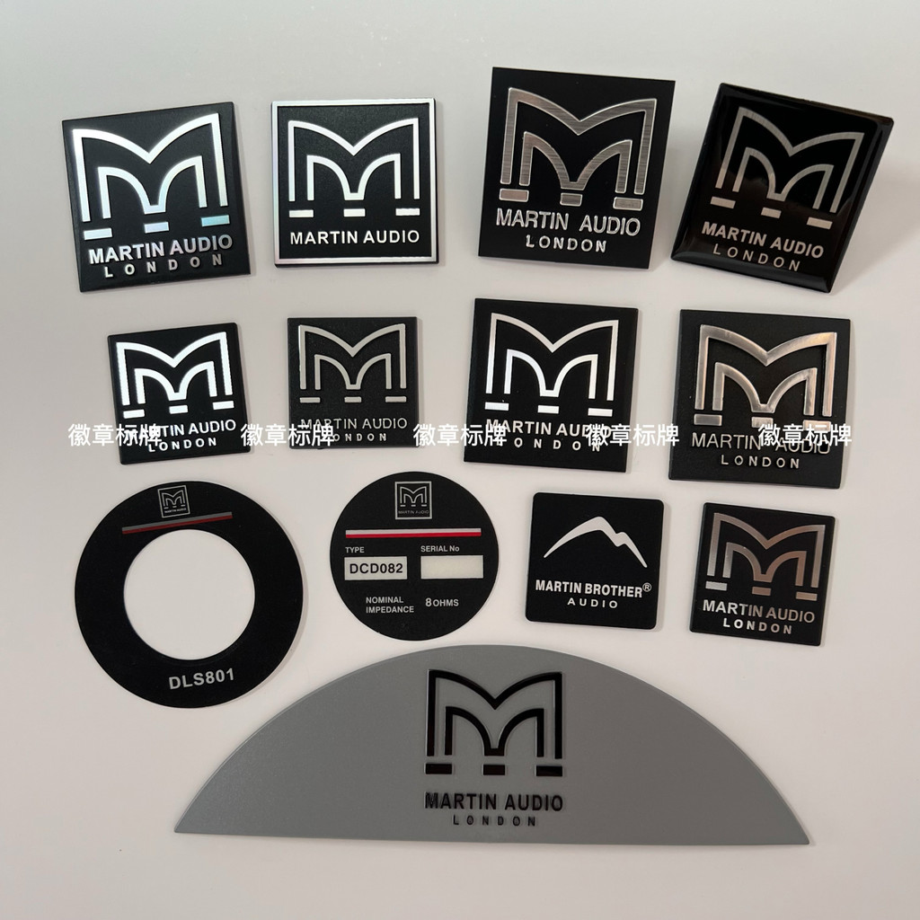 Martin Martin Martin Martin Dòng Âm Thanh Chuyên Nghiệp Mảng Loa OEM Martin Ký Nhôm Bảng Tên Thương 