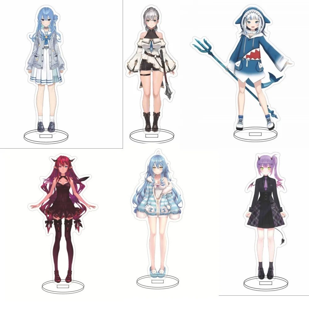 Standee Anime Hololive mô hình mica trang trí bàn học quà tặng Vtuber Gura Suisei Fubuki Ayame Koron