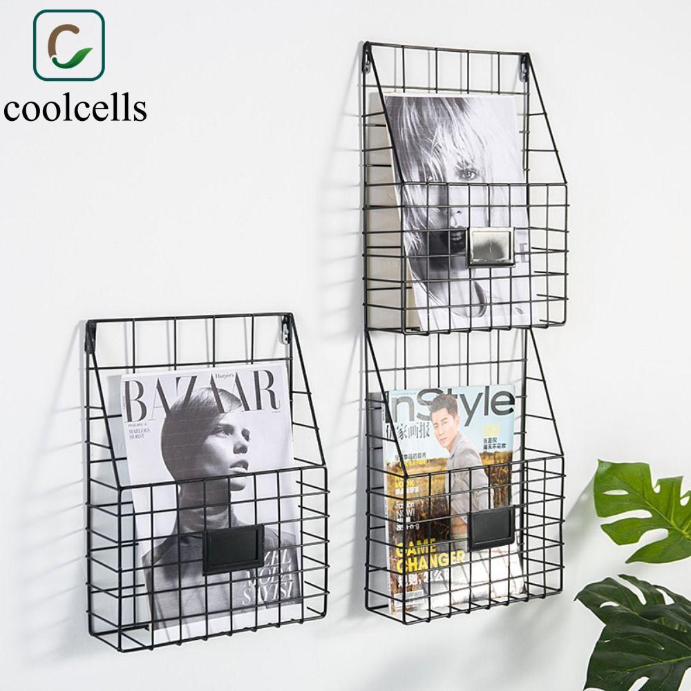 COOLCELLS Magazine File Holder, Tay cầm Dễ dàng cài đặt Trình sắp xếp thư, Tấm nhãn lưới kim loại ch