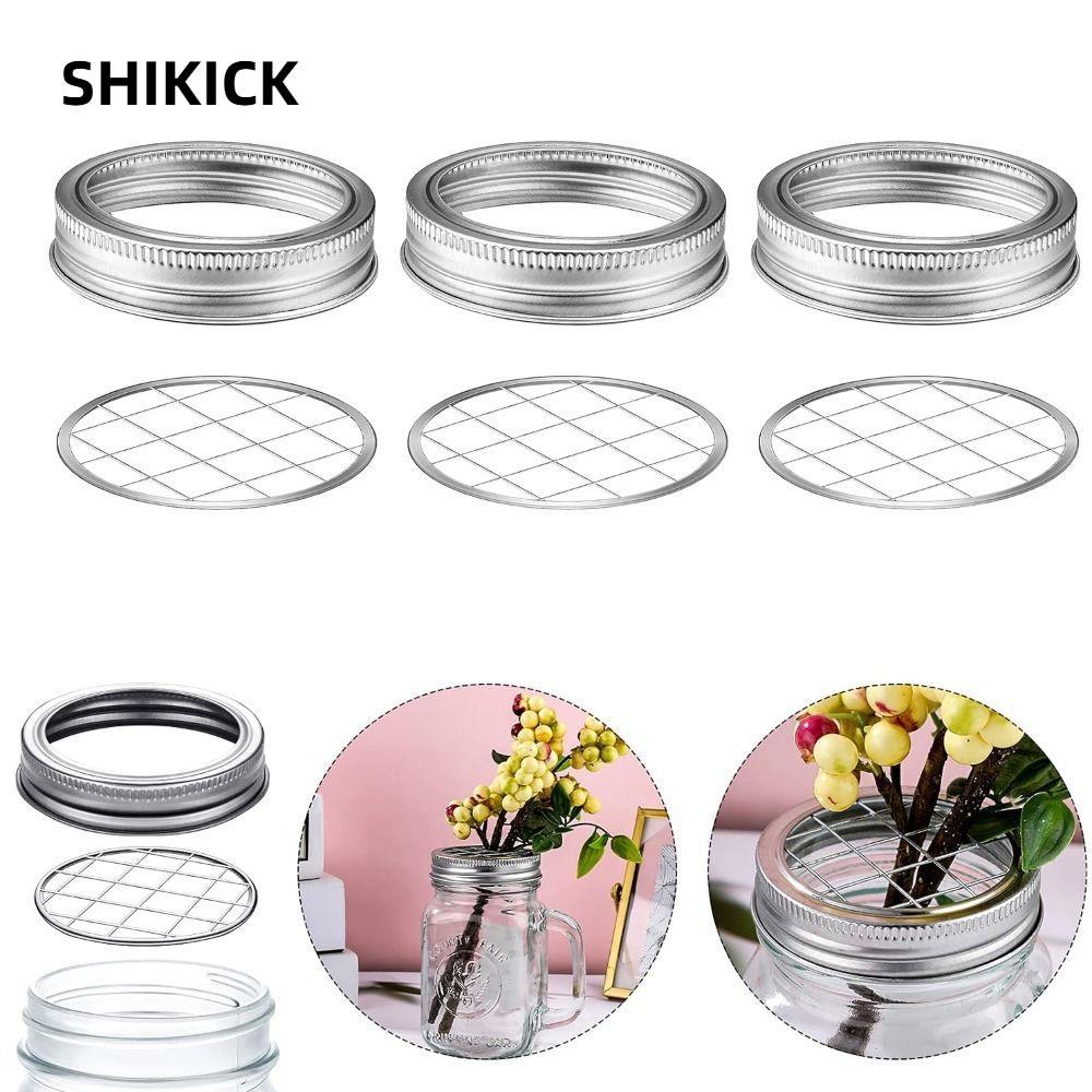 SHIKICK 1 Nắp lọ hoa Mason, Chèn nắp tổ chức lưới Mason Nắp tổ chức hoa, Tiết kiệm không gian bền bỉ