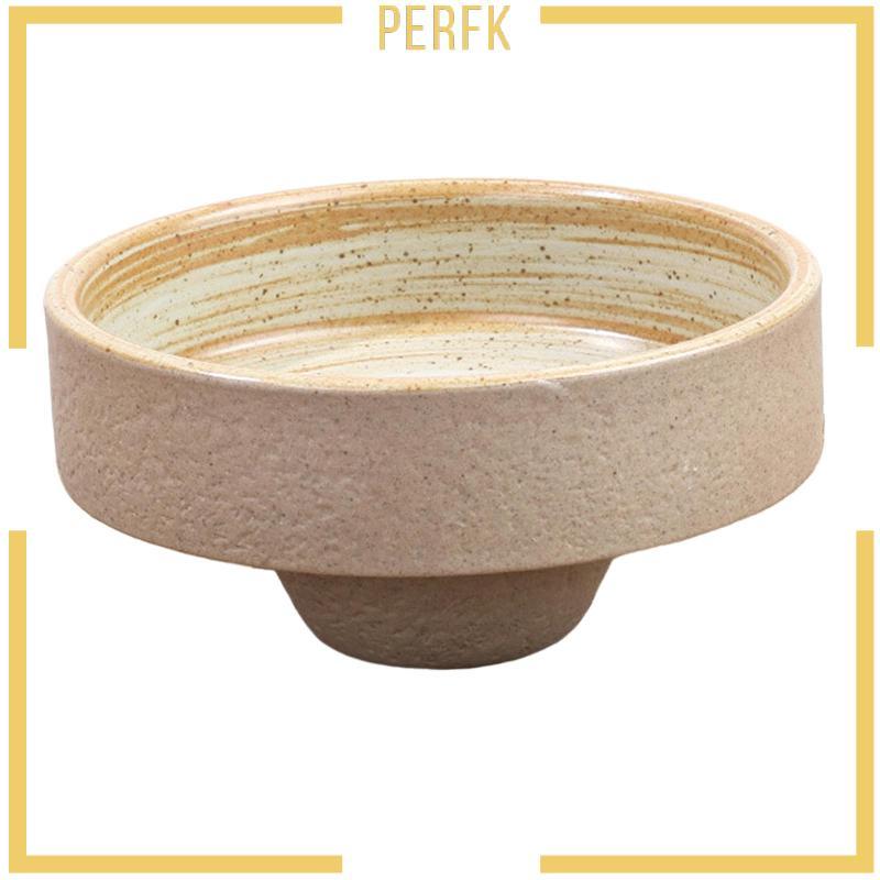 Gốm Ikebana Bát Tròn Nhật Bản Ikebana Dụng Cụ Vintage Hoa Sắp Xếp Tiếp Liệu Chậu Hoa Hộp Đựng Để Tra