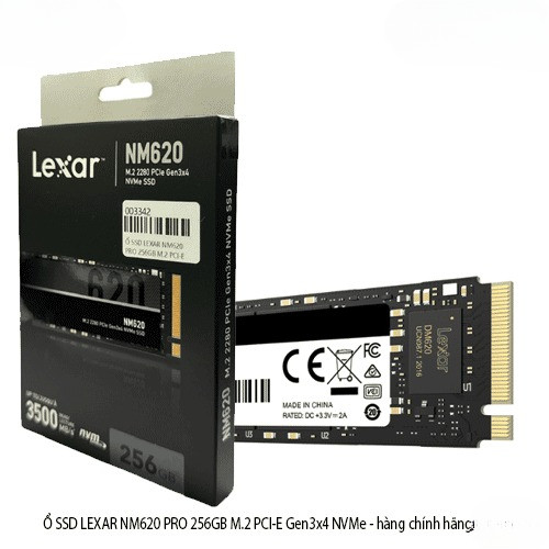 Ổ SSD Lexar NM620 PRO 256GB – M.2 2280 PCIe Gen3x4 NVMe – Tốc Độ 3300MB/s – Hàng Chính Hãng BH 36 Th