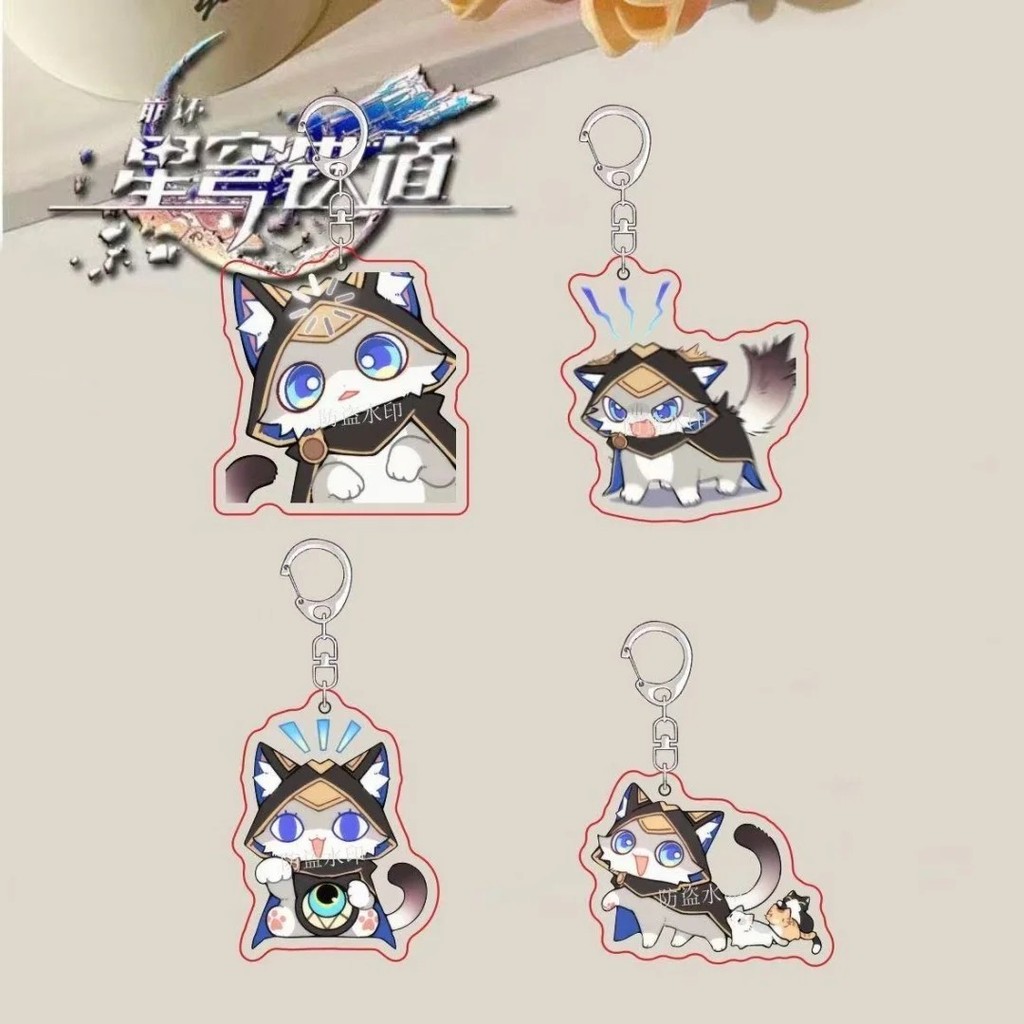 Móc khóa Honkai Star Rail hình mèo Cifera dễ thương Acrylic Mica trang trí balo túi xách phụ kiện An