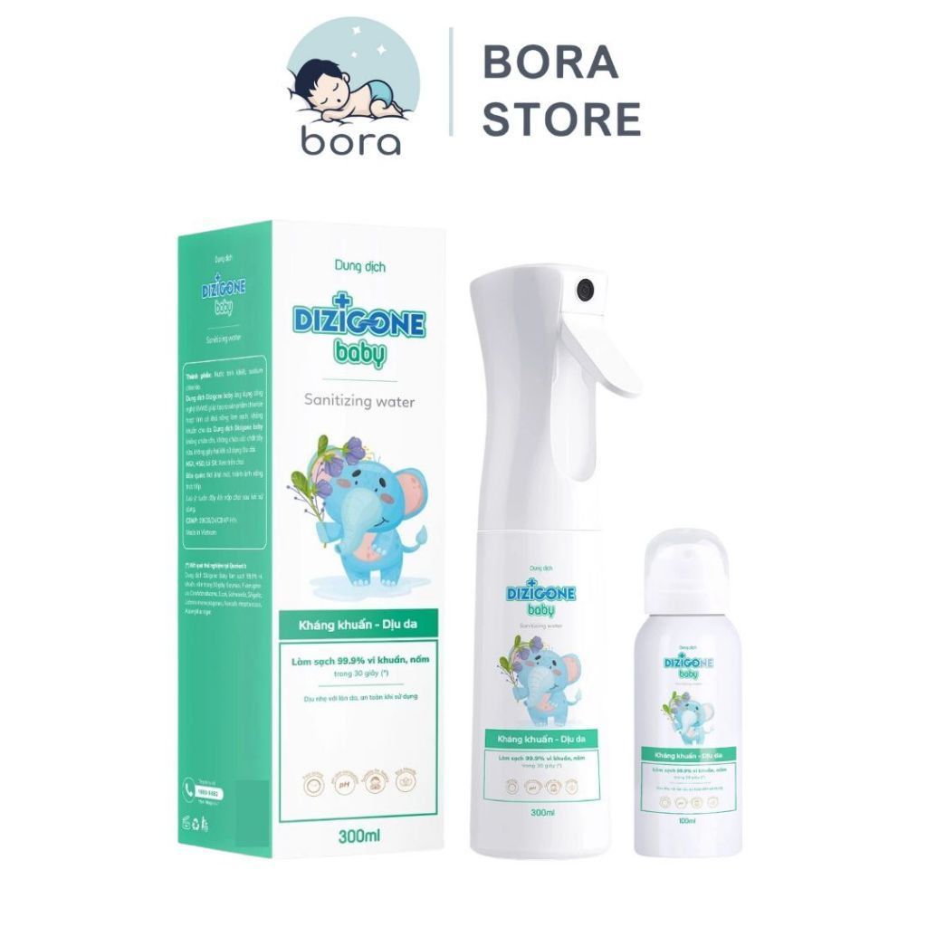 [SVIP] Xịt kháng khuẩn Dizigone Baby 300ml cho bé làm sạch đồ dùng hằng ngày