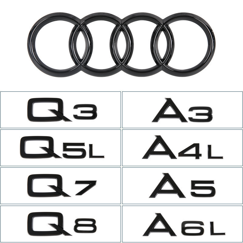 Thích Hợp Cho Xe Audi q Series Logo Miếng Dán Q3 Q5 Q7 Q8 Logo Xe Ô Tô Từ Logo Q2L Q5L Dịch Chuyển L