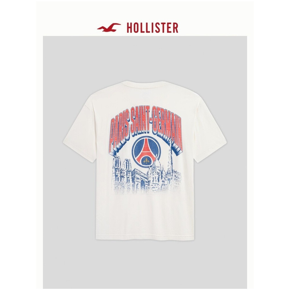 Hollister Áo Thun Cổ Điển 100% Cotton Cao Cấp, Phù Hợp Nam Nữ