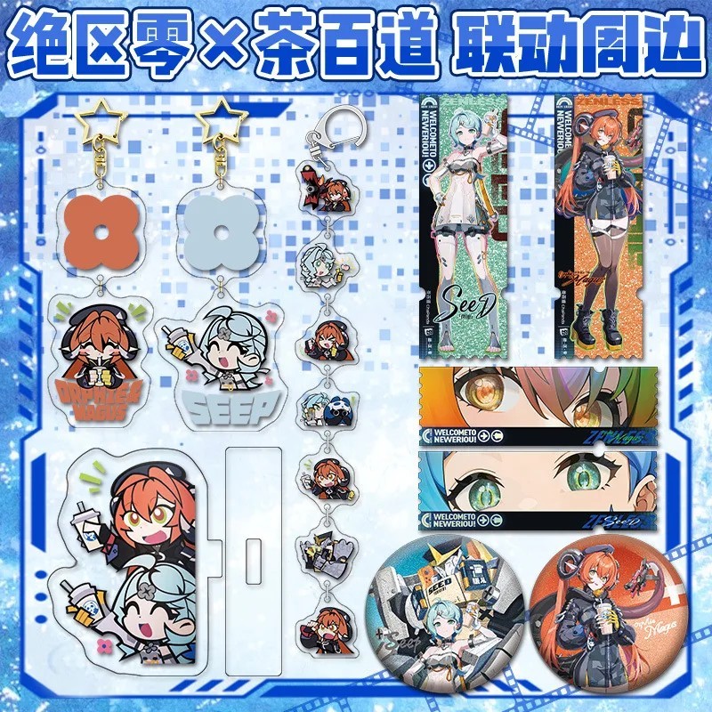 Standee Zenless Zone Zero ZZZ x ChaPanda mô hình acrylic anime SeeD Orphie móc khóa huy hiệu trang t